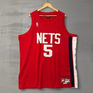 Vintage Nike Rewind Throwback NBA New Jersey Nets Jason Kidd Red Jersey 3XL